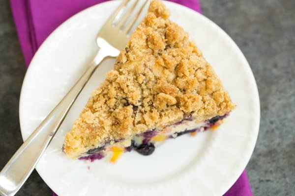 Blueberry-Peach Coffee Cake | browneyedbaker.com