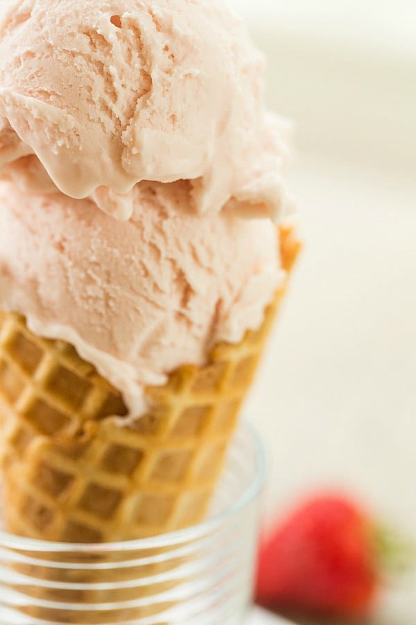 Roasted Strawberry & Buttermilk Ice Cream | browneyedbaker.com #recipe