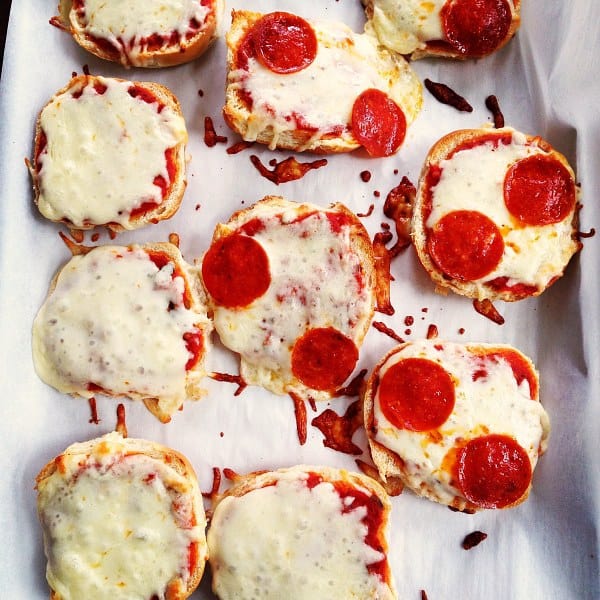 Pizza Burgers | browneyedbaker.com #recipe