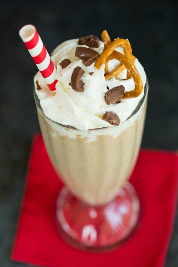 Chubby Hubby Milkshake | browneyedbaker.com #recipe