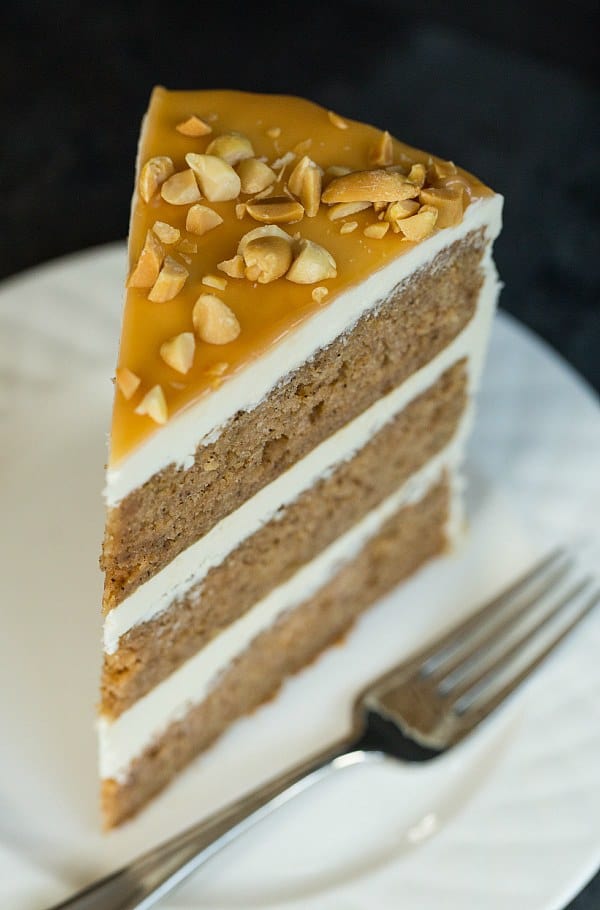 Salted Caramel Apple Cake | browneyedbaker.com #recipe #dessert