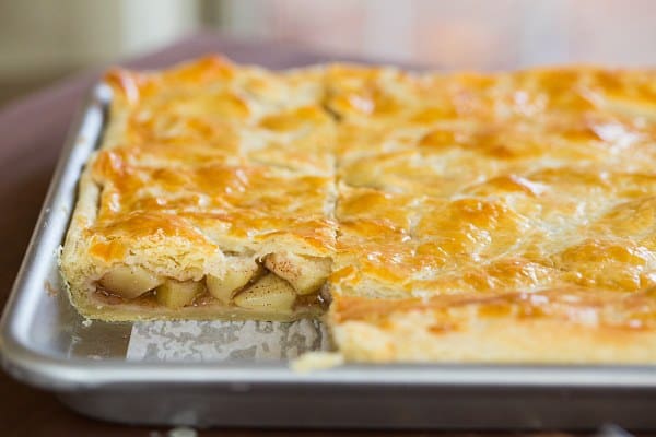 Apple Slab Pie - Perfect for serving a crowd! | browneyedbaker.com #recipe