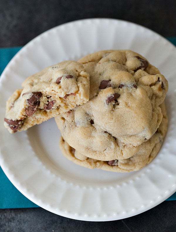 Soft & Chewy Peanut Butter-Chocolate Chip Cookies | browneyedbaker.com