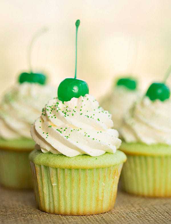 Shamrock Shake Cupcakes | 25 St. Patrick's Day Recipes | browneyedbaker.com