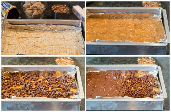 Saltine Toffee Candy with Pecans - An easy and delicious candy recipe! | browneyedbaker.com
