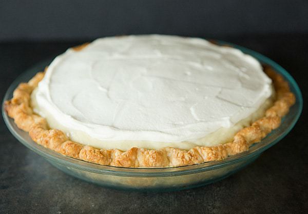 Banana Cream Pie - The pastry cream is INFUSED with bananas for supreme flavor! | browneyedbaker.com