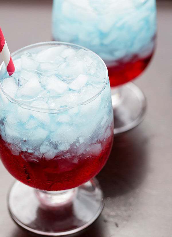 Red, White & Blue Layered Drinks for the 4th of July! | browneyedbaker.com