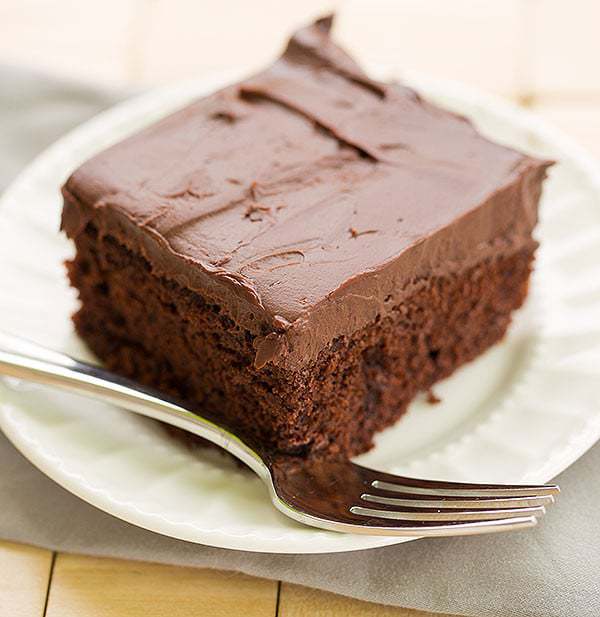 Chocolate Cake with Whipped Mocha Ganache Frosting | browneyedbaker.com