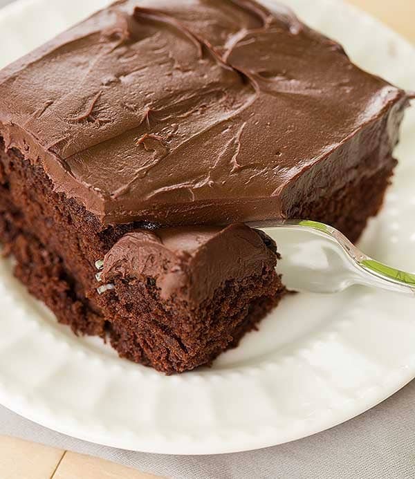Chocolate Cake with Whipped Mocha Ganache Frosting | browneyedbaker.com