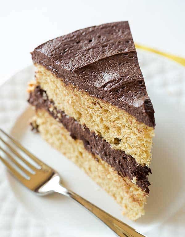 Peanut Butter Layer Cake with Chocolate Frosting Brown Eyed Baker