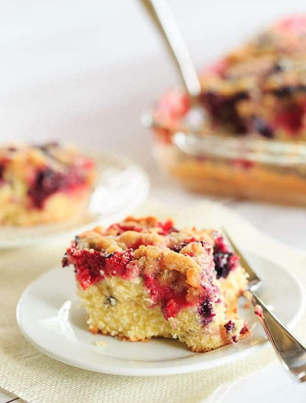 Mixed Berry Ginger Crumb Cake | Brown Eyed Baker