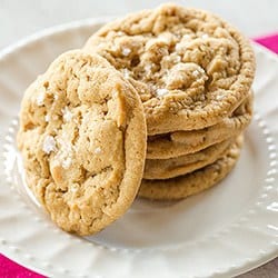 Salted Peanut Butter-Butterscotch Chip Cookies-image