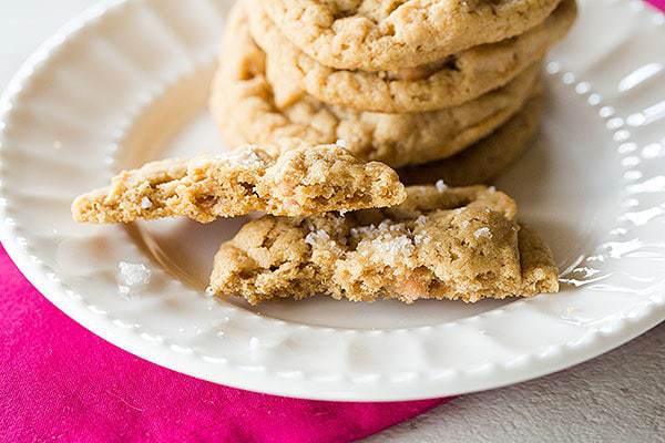 Salted Peanut Butter-Butterscotch Chip Cookies | browneyedbaker.com