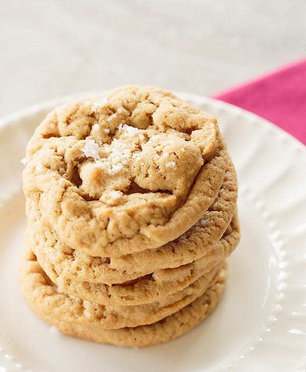 Salted Peanut Butter-Butterscotch Chip Cookies | browneyedbaker.com