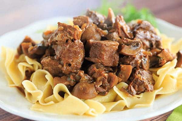 Slow Cooker Beef Stroganoff - Wonderfully tender beef in a rich and flavorful sauce. | browneyedbaker.com