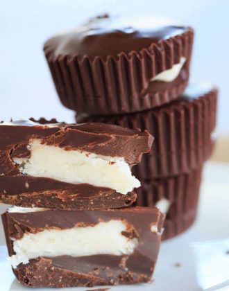 Dark Chocolate Coconut Cups | browneyedbaker.com