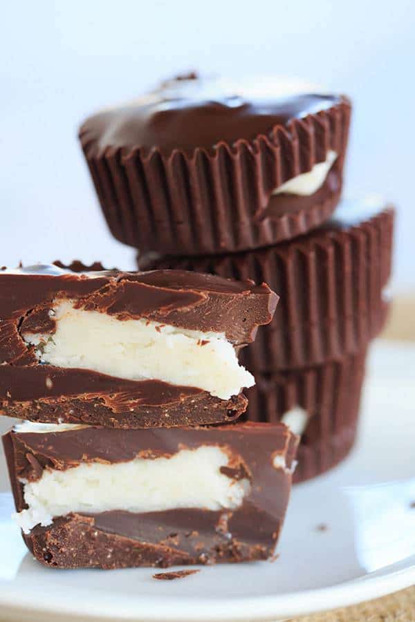 Dark Chocolate Coconut Cups | browneyedbaker.com