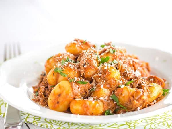 Slow Cooker Gnocchi in a Creamy Pork Sauce - An easy dinner perfect for a crowd! | browneyedbaker.com