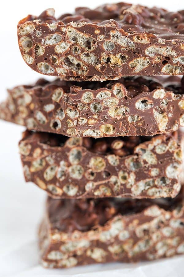 These homemade Crunch bars are SO easy and only require TWO ingredients!