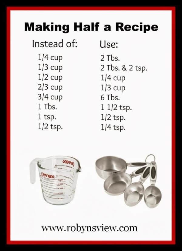 How to Halve a Recipe
