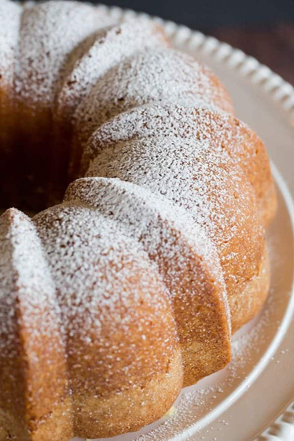 Twinkie Bundt Cake - This homemade Bundt version of the popular Twinkie dessert features a vanilla pound cake with a tunnel of that glorious cream filling!
