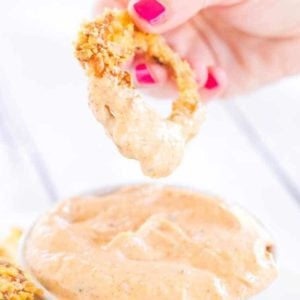 Copycat Bloomin' Onion Dipping Sauce - It tastes just like it came from Outback, and is a must for your homemade onion rings!