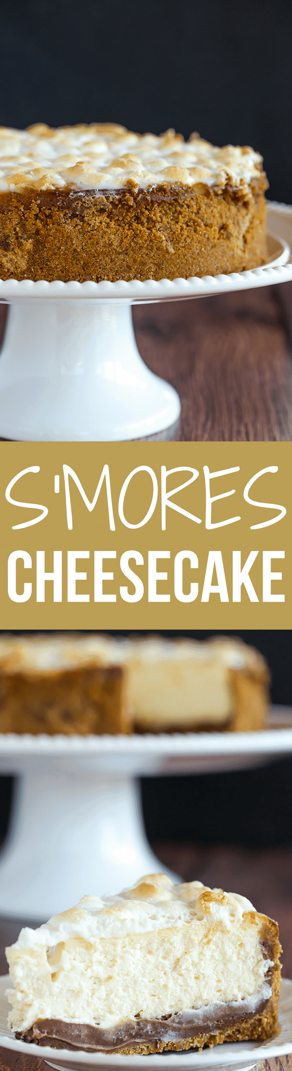 S'mores Cheesecake - The ultimate summer dessert! Graham cracker crust, chocolate fudge, and marshmallow cheesecake, all topped with toasted marshmallows.