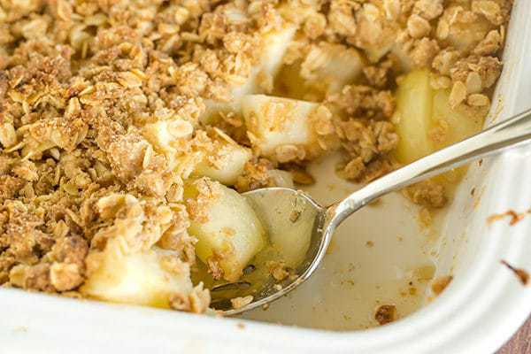 This pear crisp is the perfect fall dessert - incredibly quick and easy, not too sweet, and full of juicy, ripe pears. Add it to your fall baking list now!