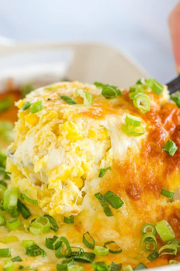 Cheesy Corn Casserole - Brown Eyed Baker