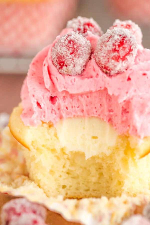 Sparkling Cranberry White Chocolate Cupcakes Brown Eyed Baker