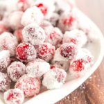 An easy recipe for sugared cranberries - a beautiful, sparkly garnish for your holiday desserts and cocktails! | browneyedbaker.com