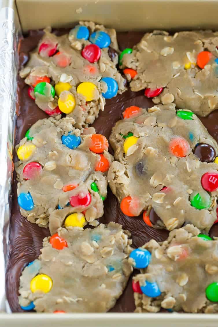 Fudge Ripple Monster Cookie Bars Brown Eyed Baker