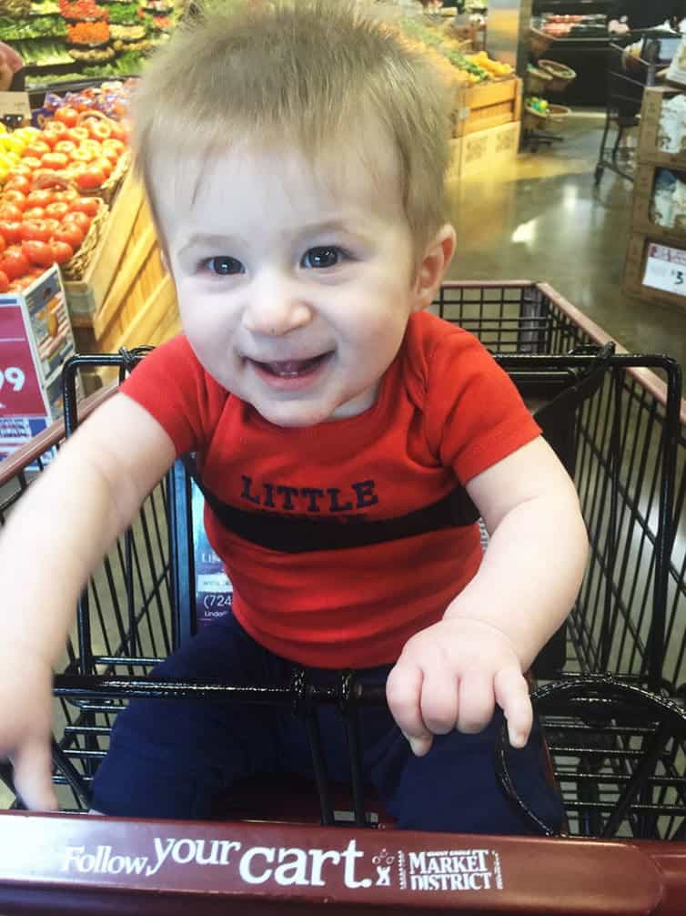 Dominic at the grocery store