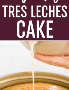 Caramel Tres Leches Cake - Dulce de leche is whisked into the three-milk mixture and then swirled into the whipped cream on top!