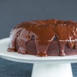 Grammy Cake - An old-fashioned chocolate cake with chocolate ganache.