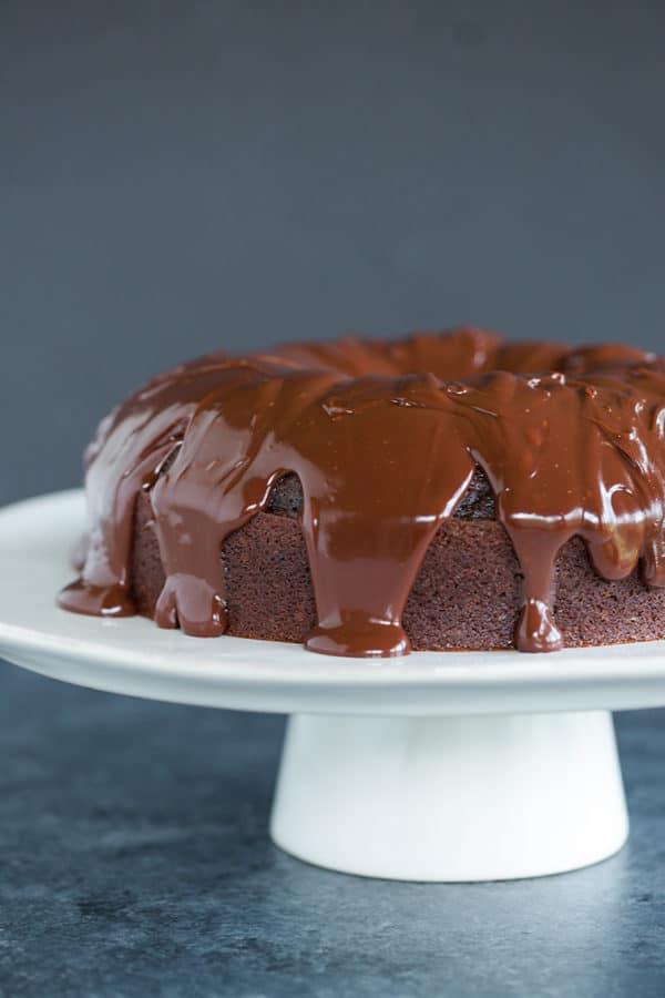 Grammy Cake - An old-fashioned chocolate cake with chocolate ganache.