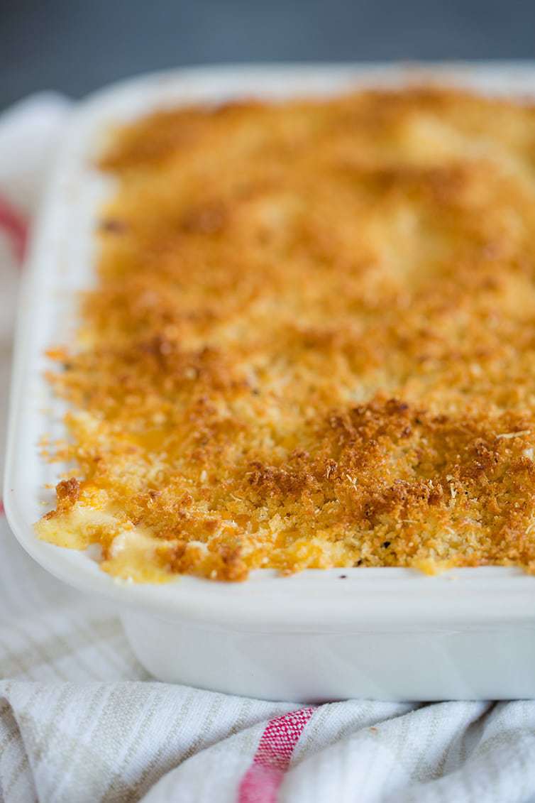 Bubbling cheese and toasty bread crumbs!