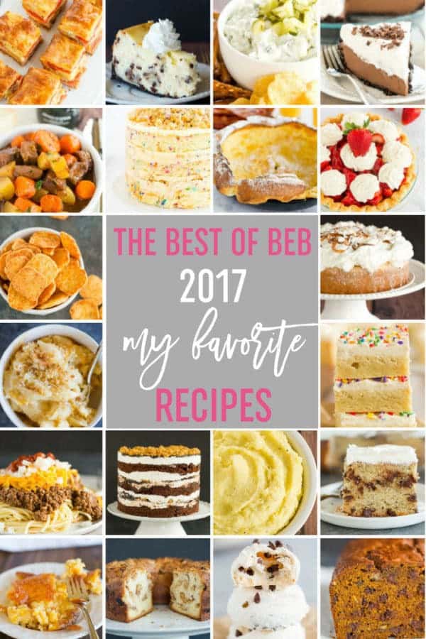 A collage of photos of the favorite recipes listed in the post.