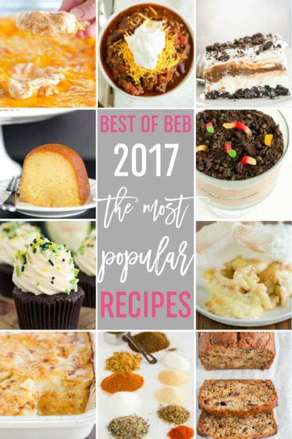 A collage of the top 10 recipes of 2017.