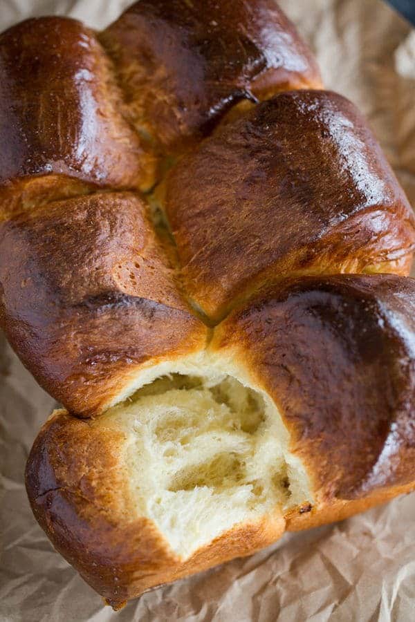 A loaf of pull-apart milk bread.