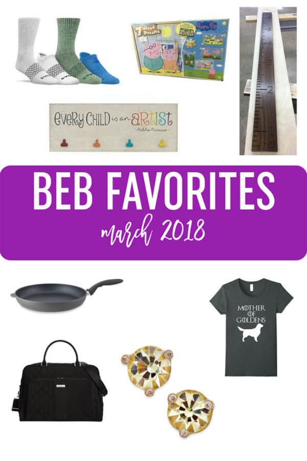 A collage of products listed in March favorites.