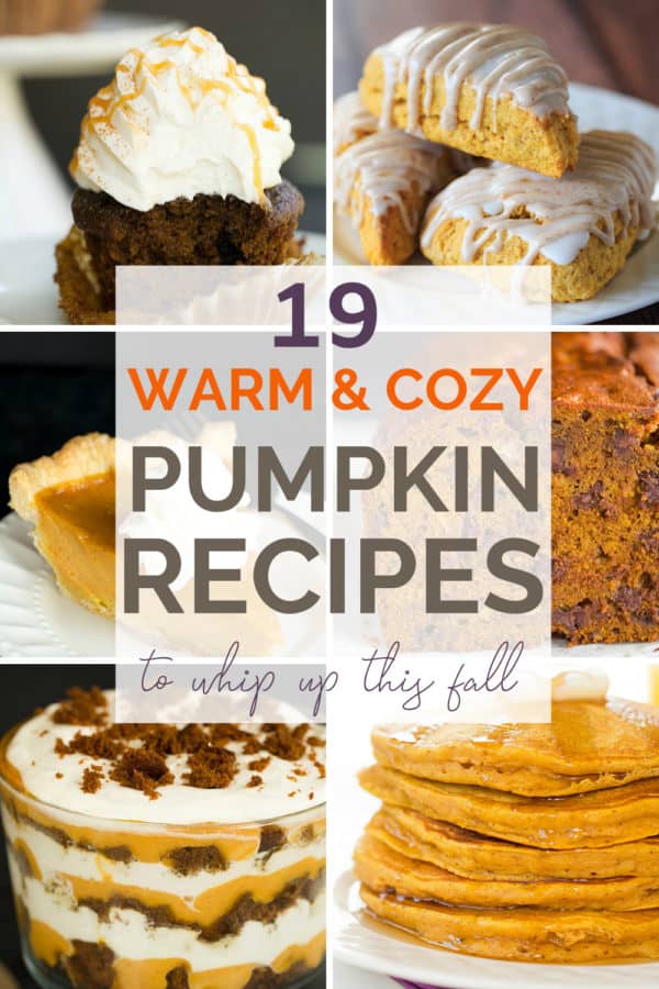 A collage of pumpkin recipes with text overlay