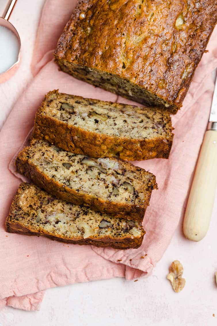 Grandma's Banana Nut Bread - Brown Eyed Baker