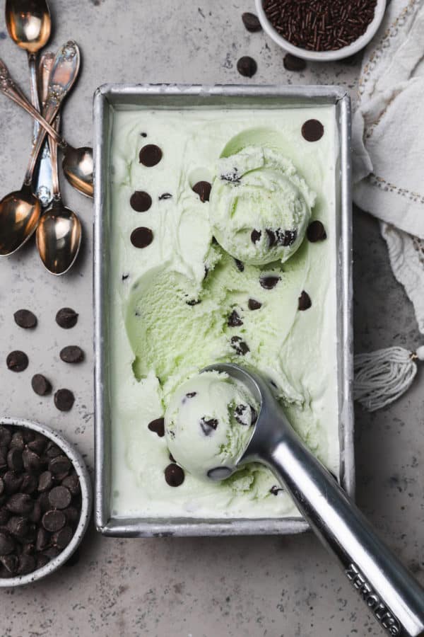 Homemade Mint Chocolate Chip Ice Cream Brown Eyed Baker