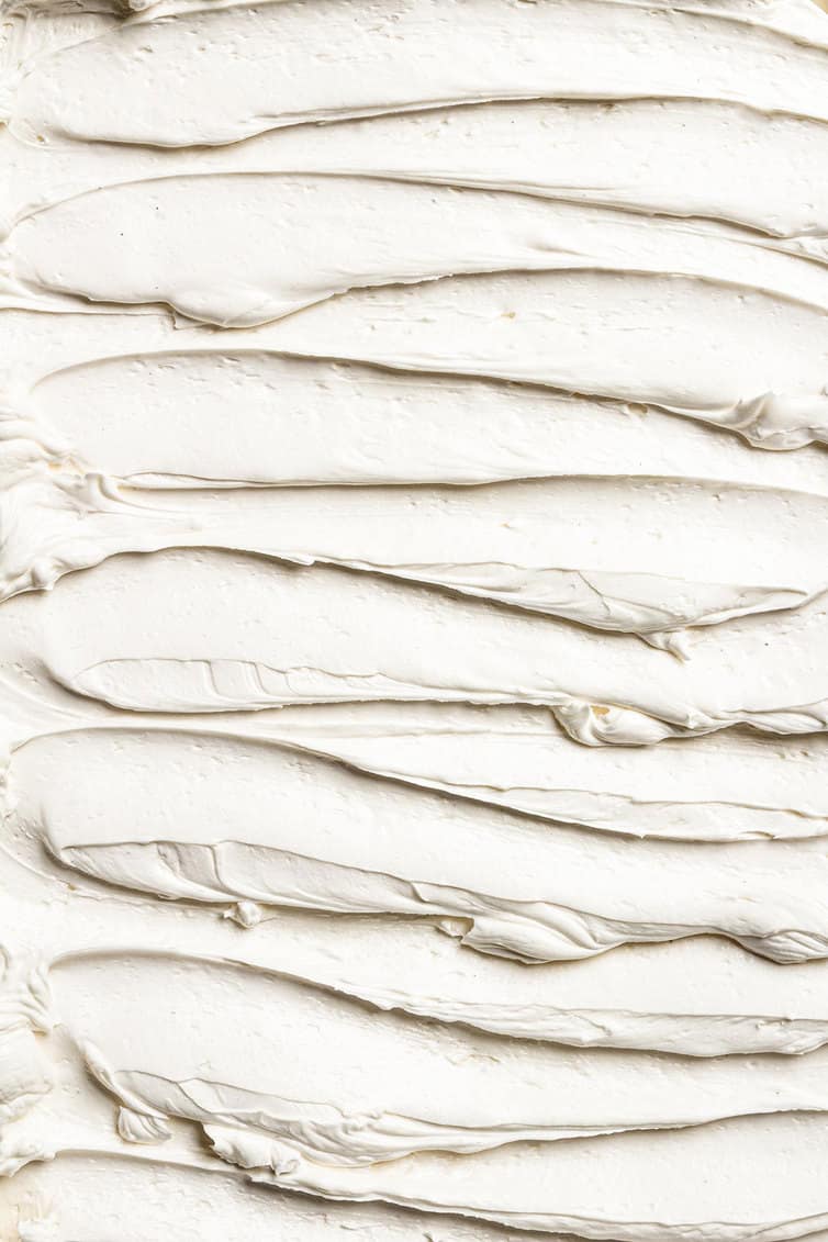Swirls of Swiss meringue buttercream.