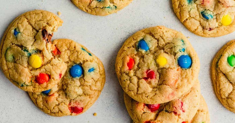 Super Soft and Chewy M&M Cookies