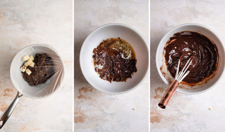 Step by step photos for making chocolate cake for Buche de Noel