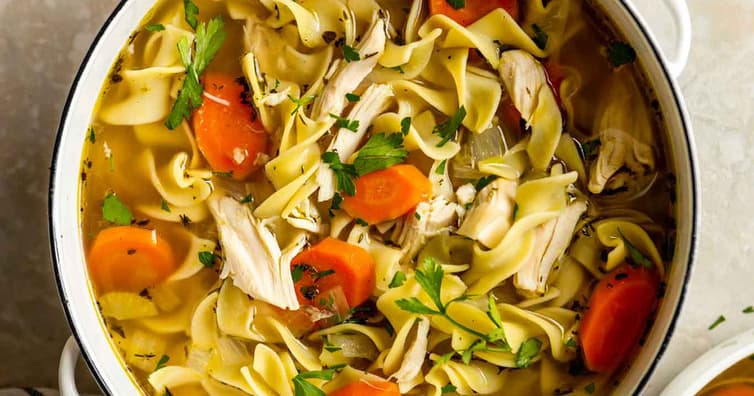 Homestyle Chicken Noodle Soup - Brown Eyed Baker