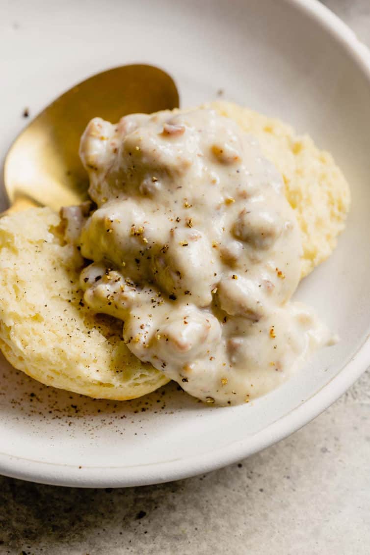 SouthernStyle Biscuits and Gravy Brown Eyed Baker