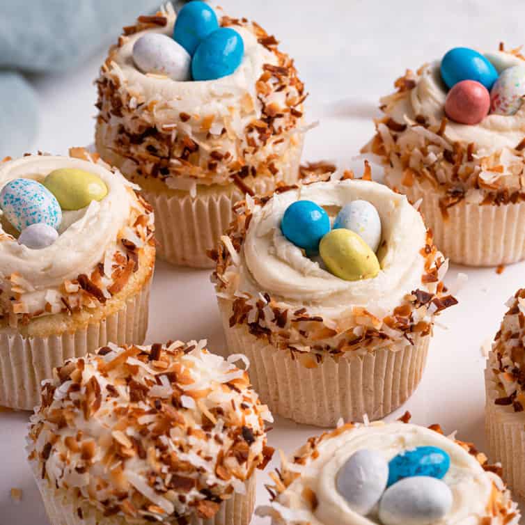 Coconut Cupcakes with Coconut Buttercream Frosting